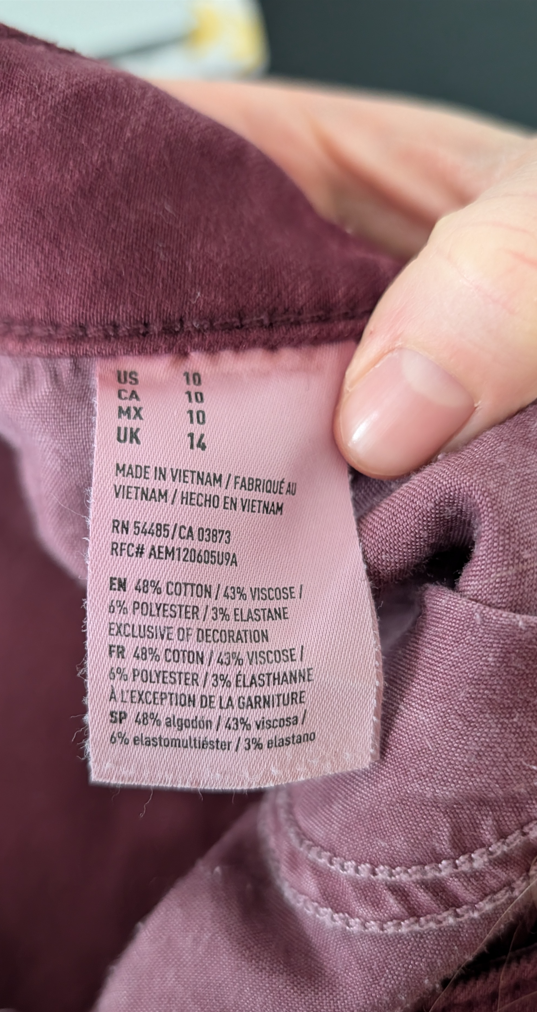 Short Super Stretch – American Eagle (Bourgogne)