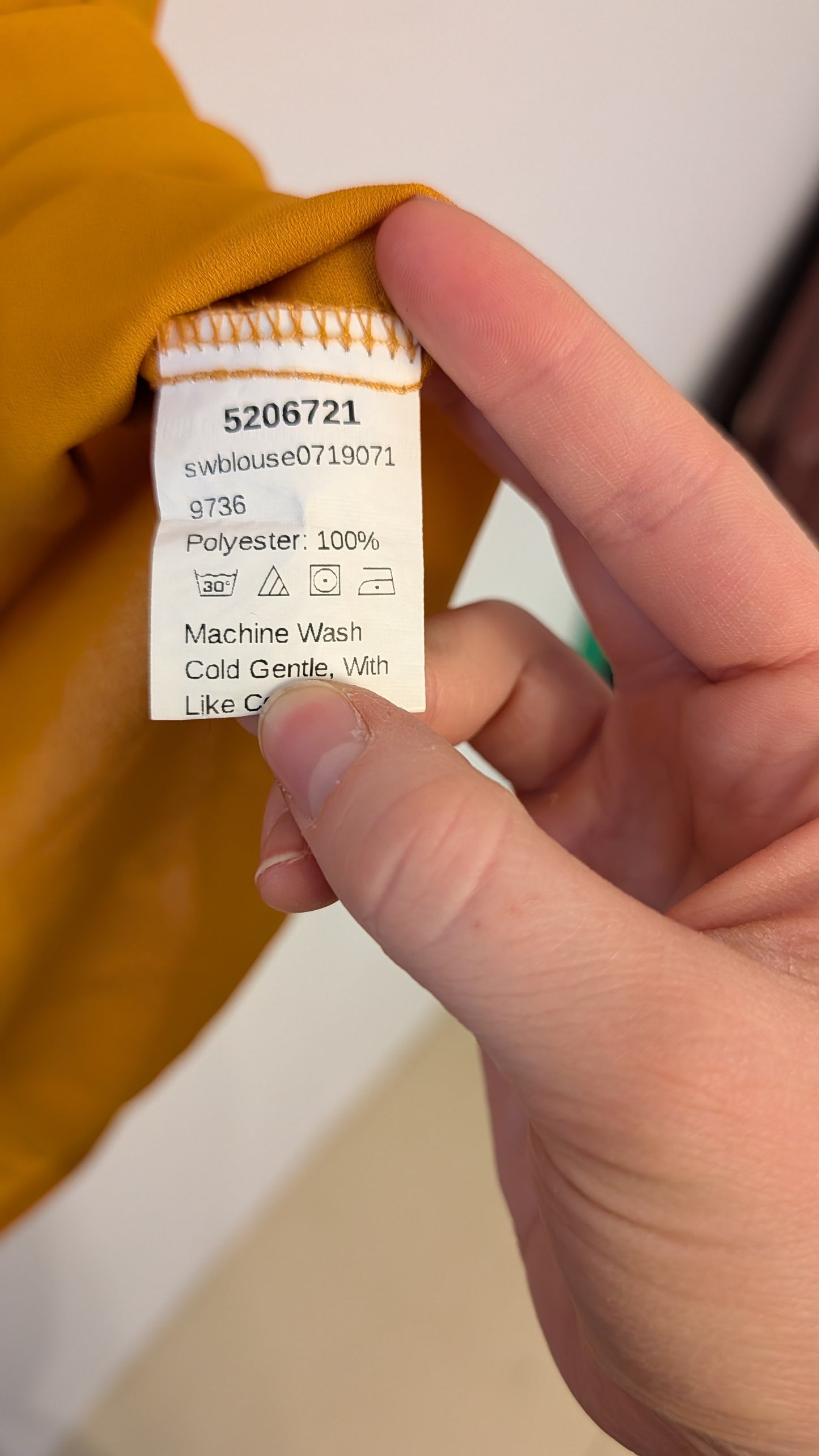 Blouse fluide – SHEIN (Moutarde)