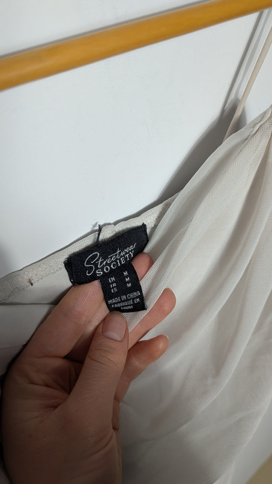 Robe blanche moulante - Streetwear society - M