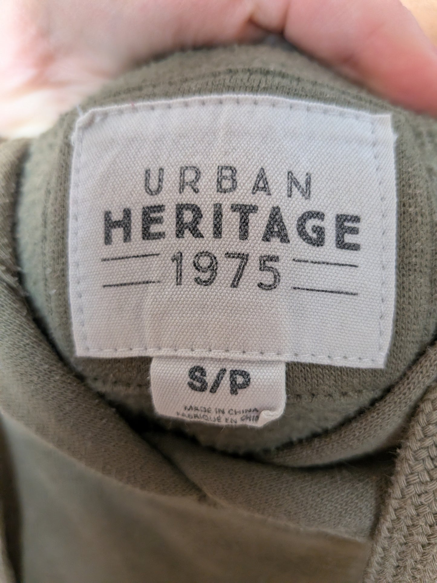 Hoodie kangourou olive - Urban Heritage - S