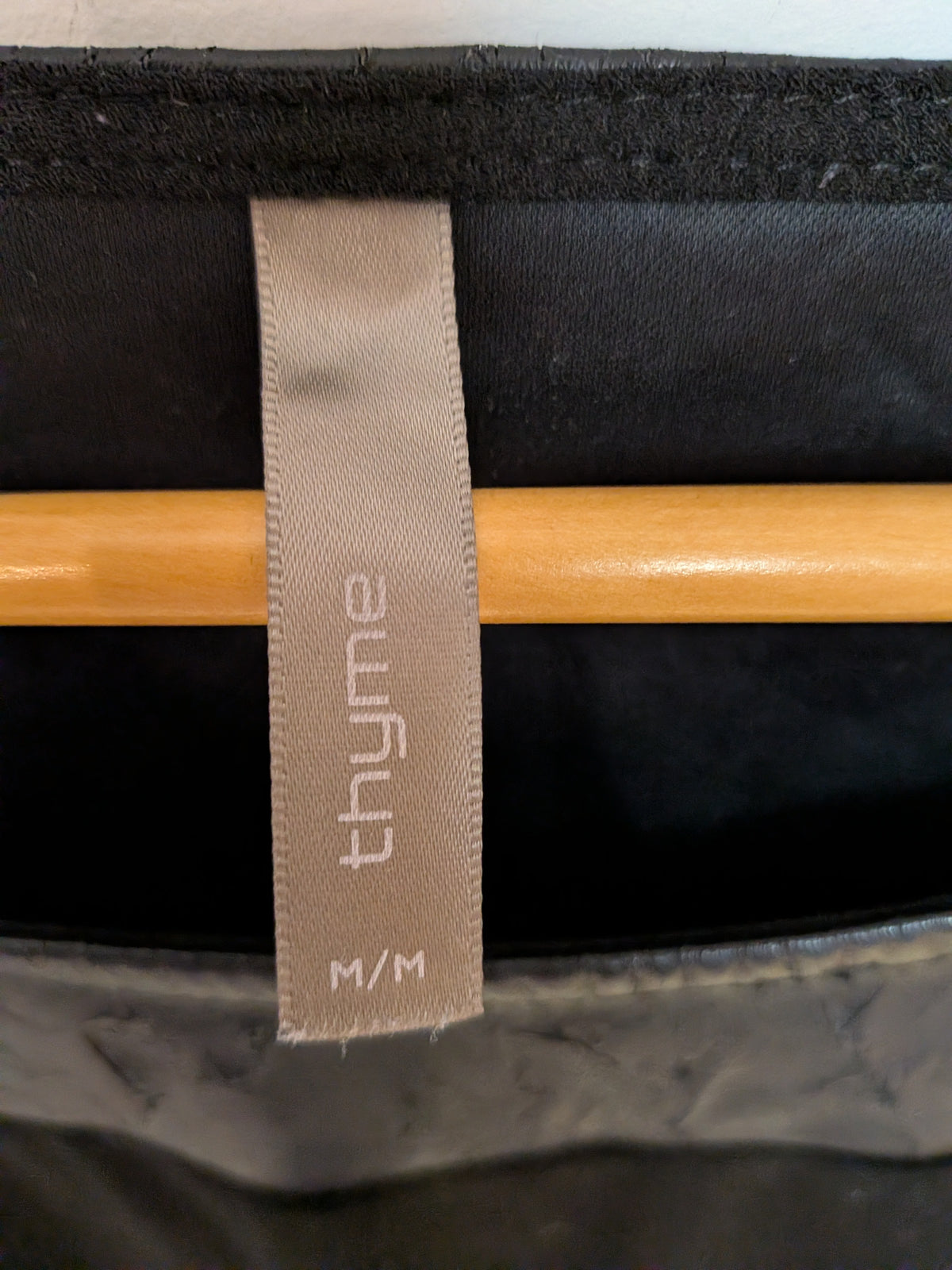 Faux leather tunic - thyme - M