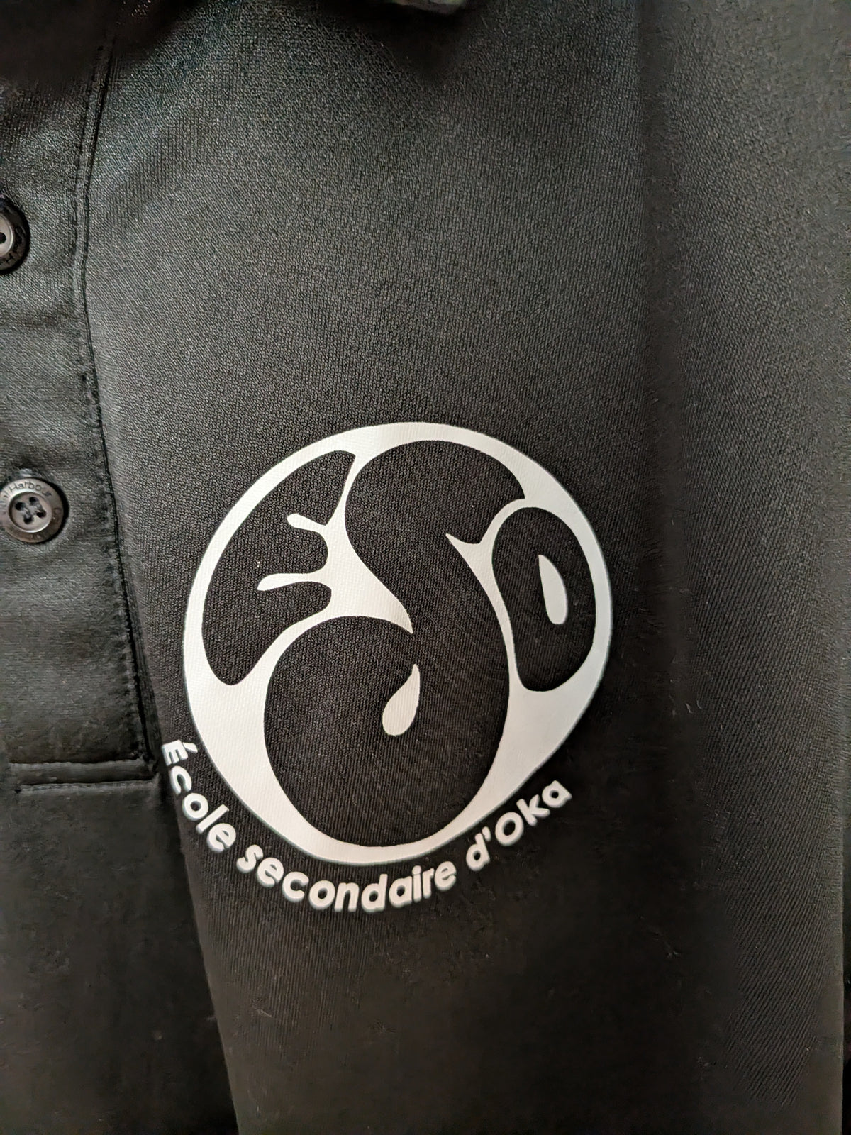 Oka High School black polo shirt - COAL HARBOUR - XL