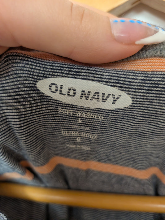 T-shirt ultra doux à rayures orange - OLD NAVY - L