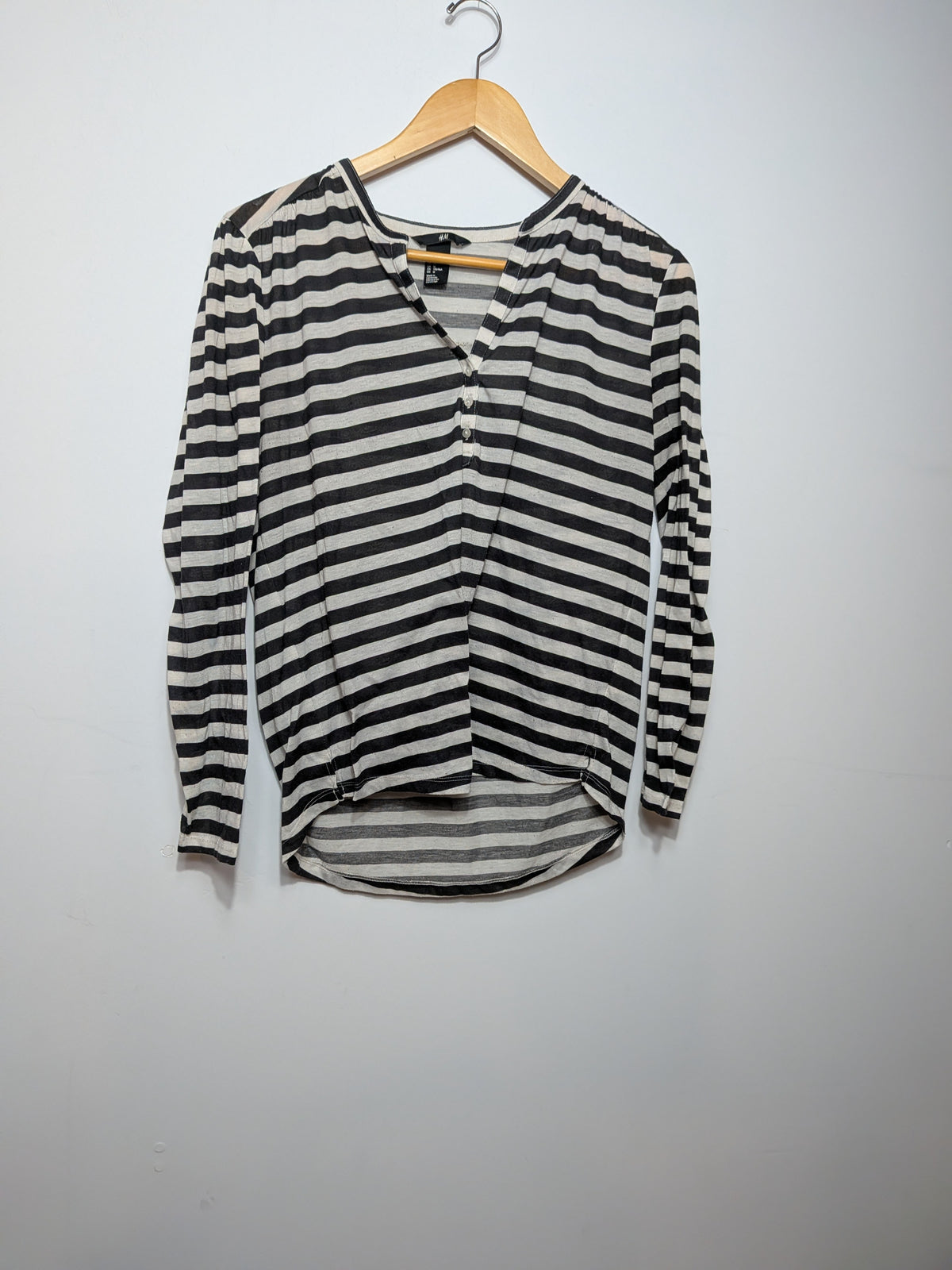 Haut ligné asymétrique noir et blanc - H&M - M