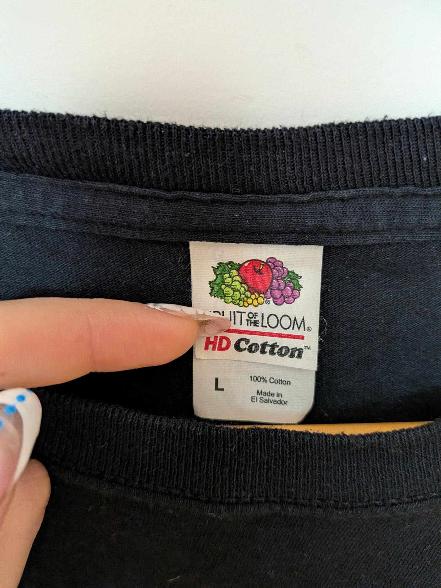 T-shirt noir drapeau Canada - FRUIT OF THE LOOM - L