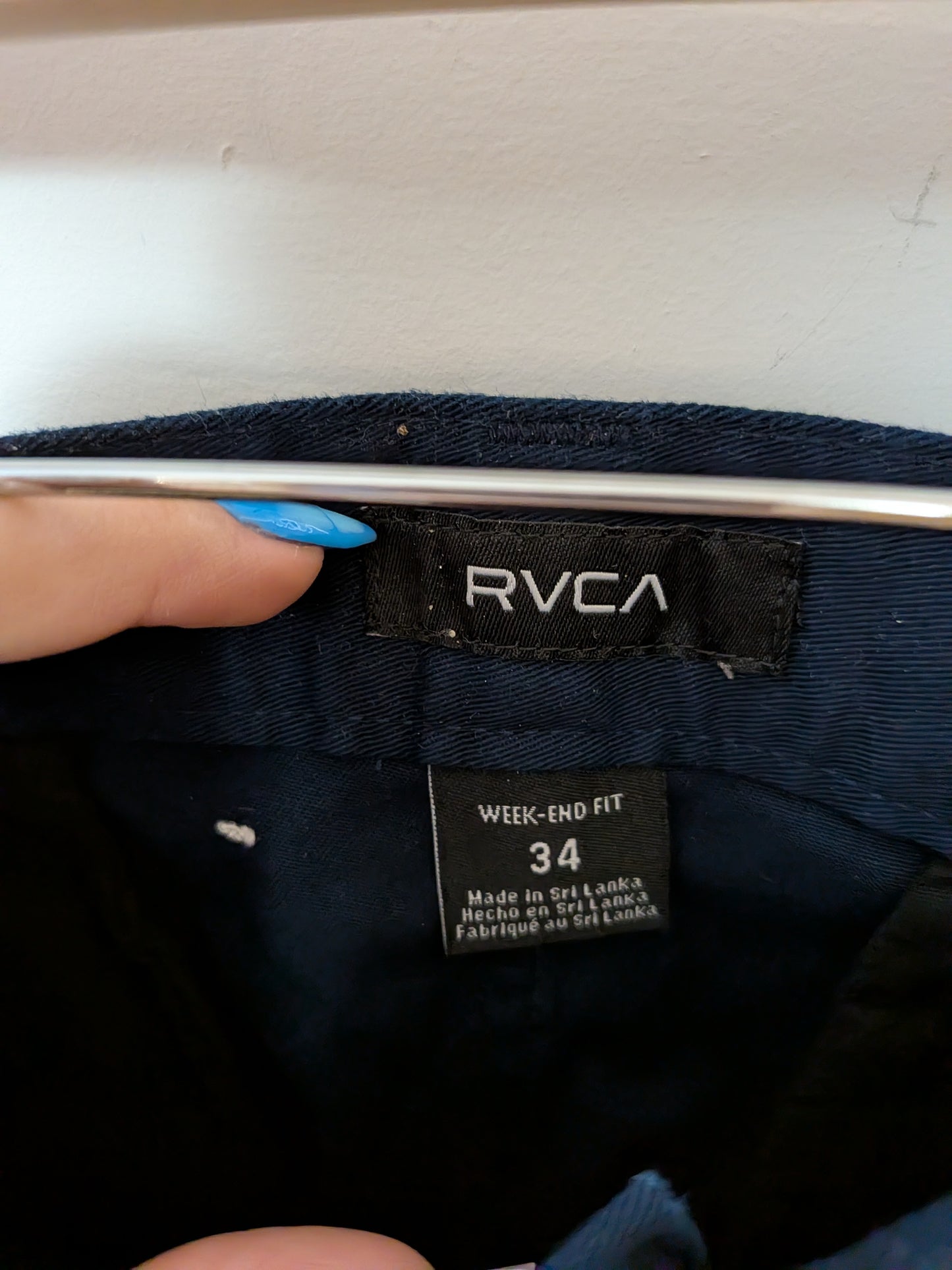 Chino bleu marin Week-end Fit - RVCA - 34
