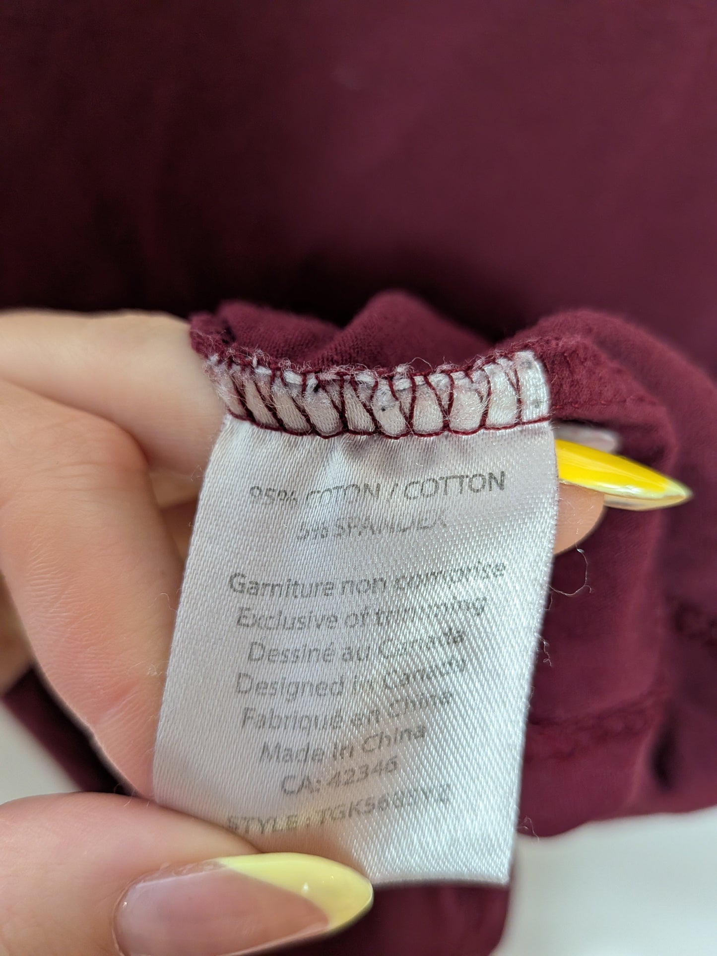 Camisole prune - tag - M