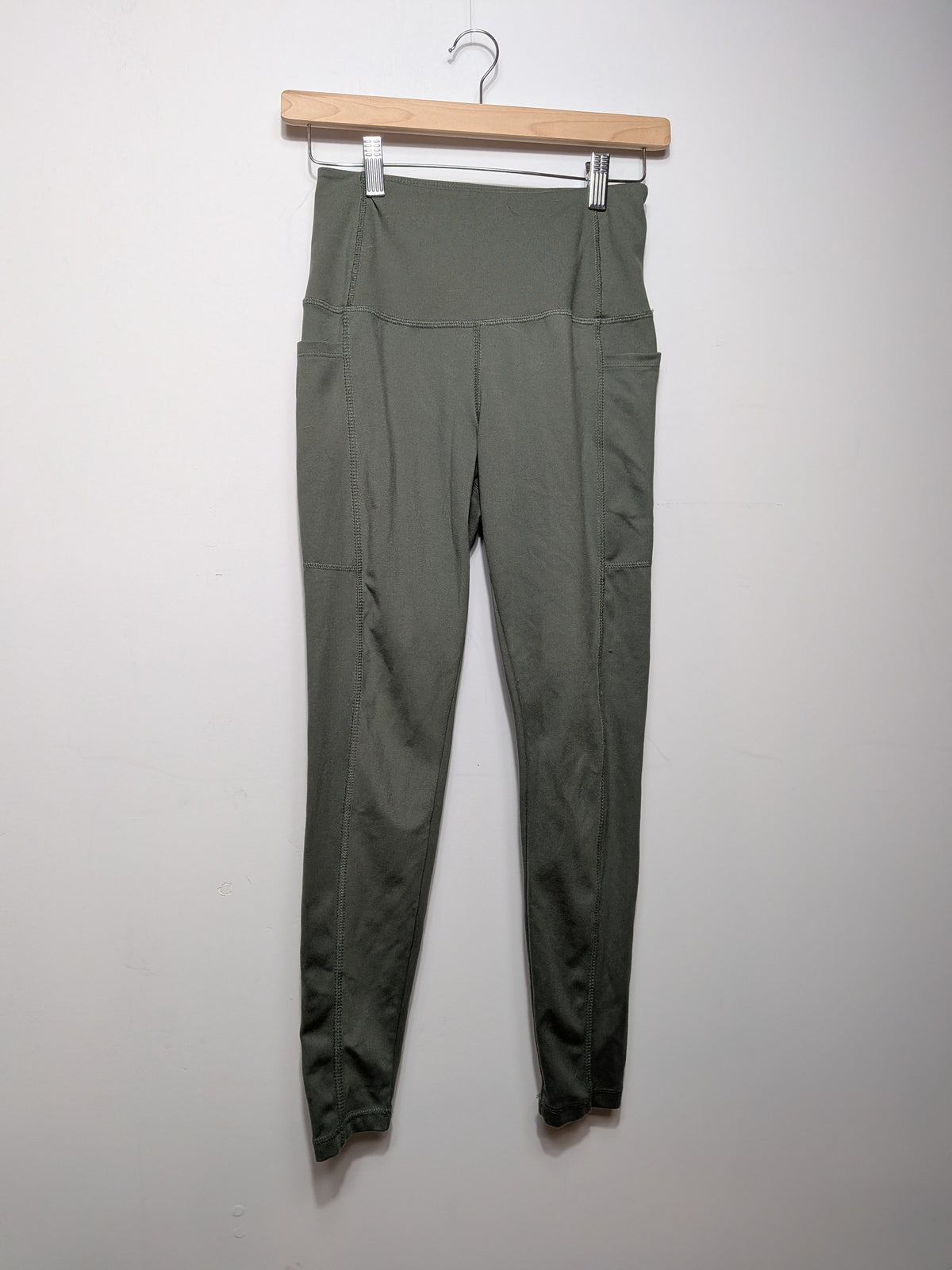 Olive green leggings with pockets - DANSKIN - S/P
