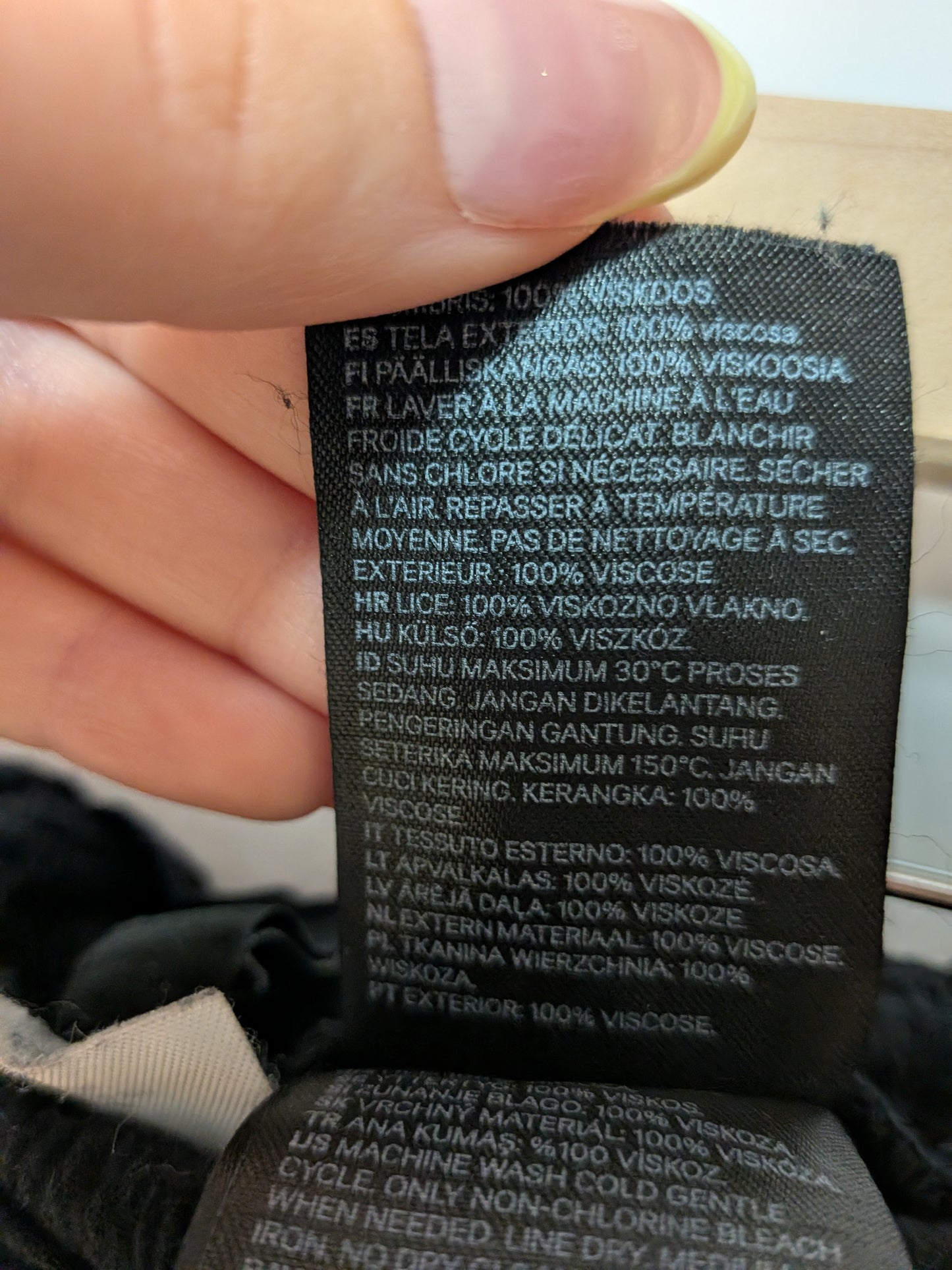 Short léger noir froncé à cordons - H&M - 0