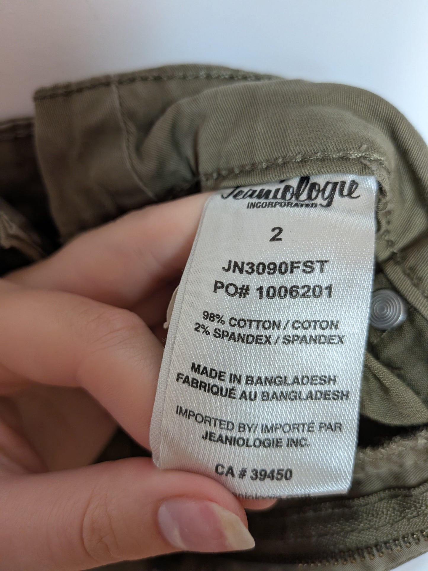 Pantalon cargo kaki - Jeaniologie - 2