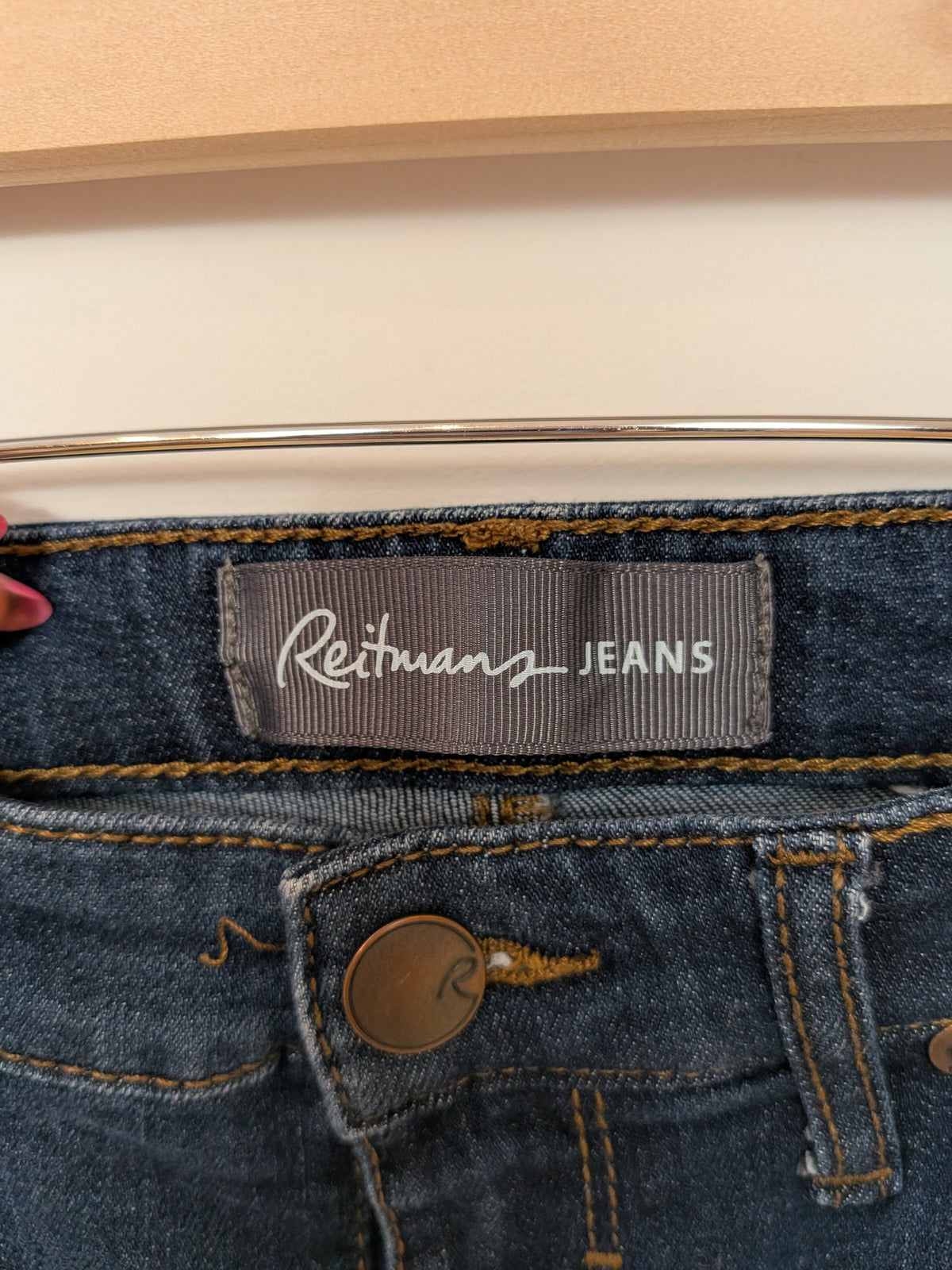 Jeans bleu foncé délavé - Reitmans - 26