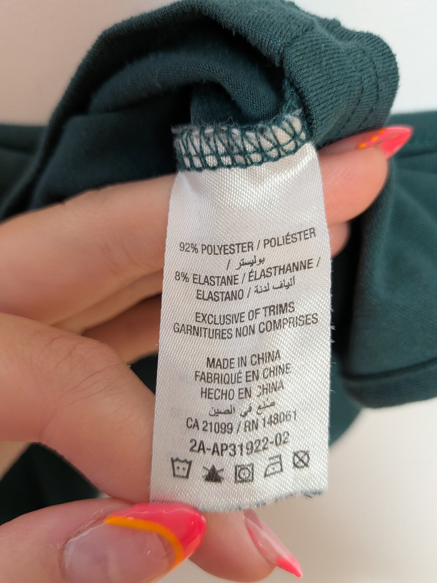 Camisole courte vert forêt - Ardene - M