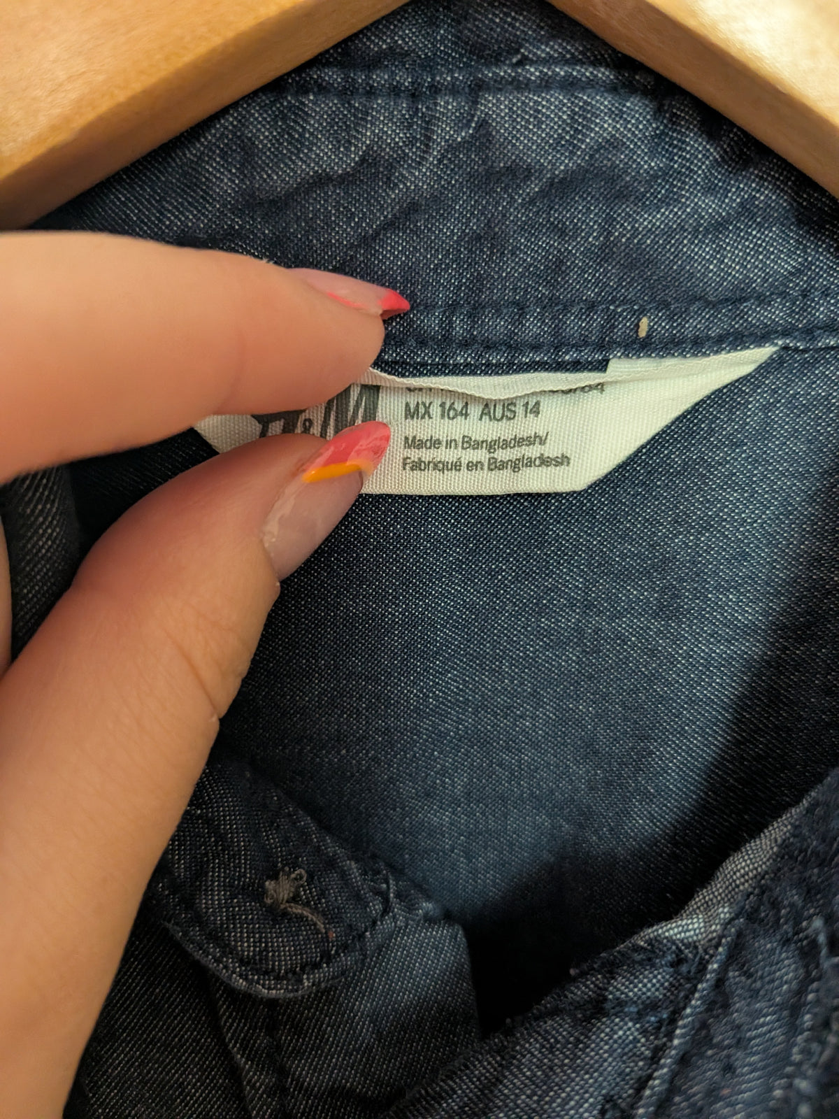 Cropped denim shirt - H&M - Size missing