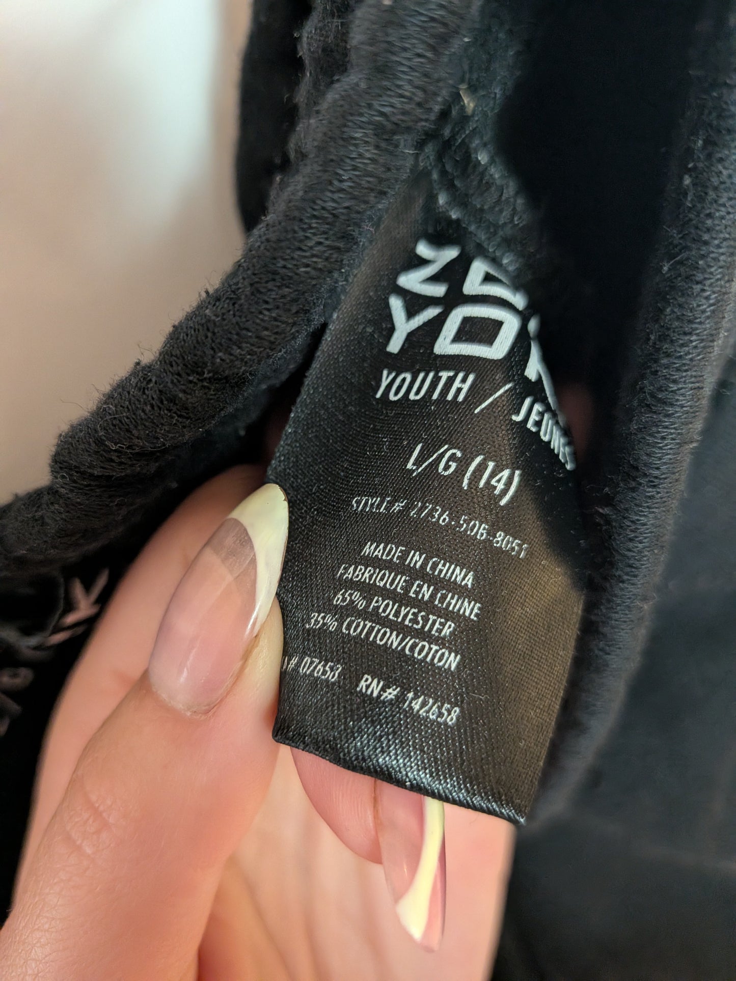 Short molletonné noir - ZOO YORK - 14 ans