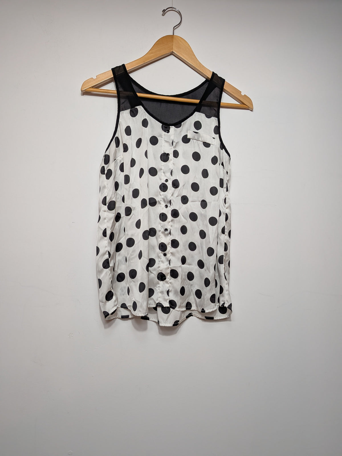 Retro polka dot satin camisole - Dynamite - M