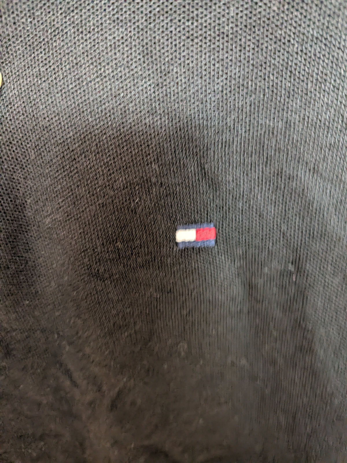 Black polo shirt with tricolor striped details - TOMMY HILFIGER - M