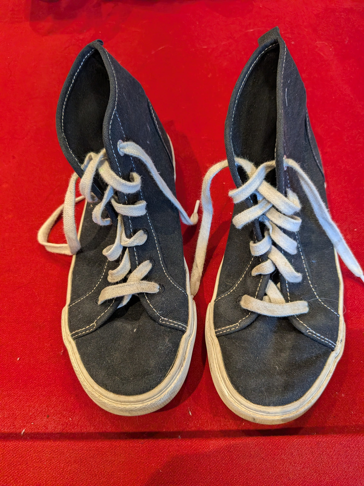 Faded black canvas high-top sneakers - Unknown - 4