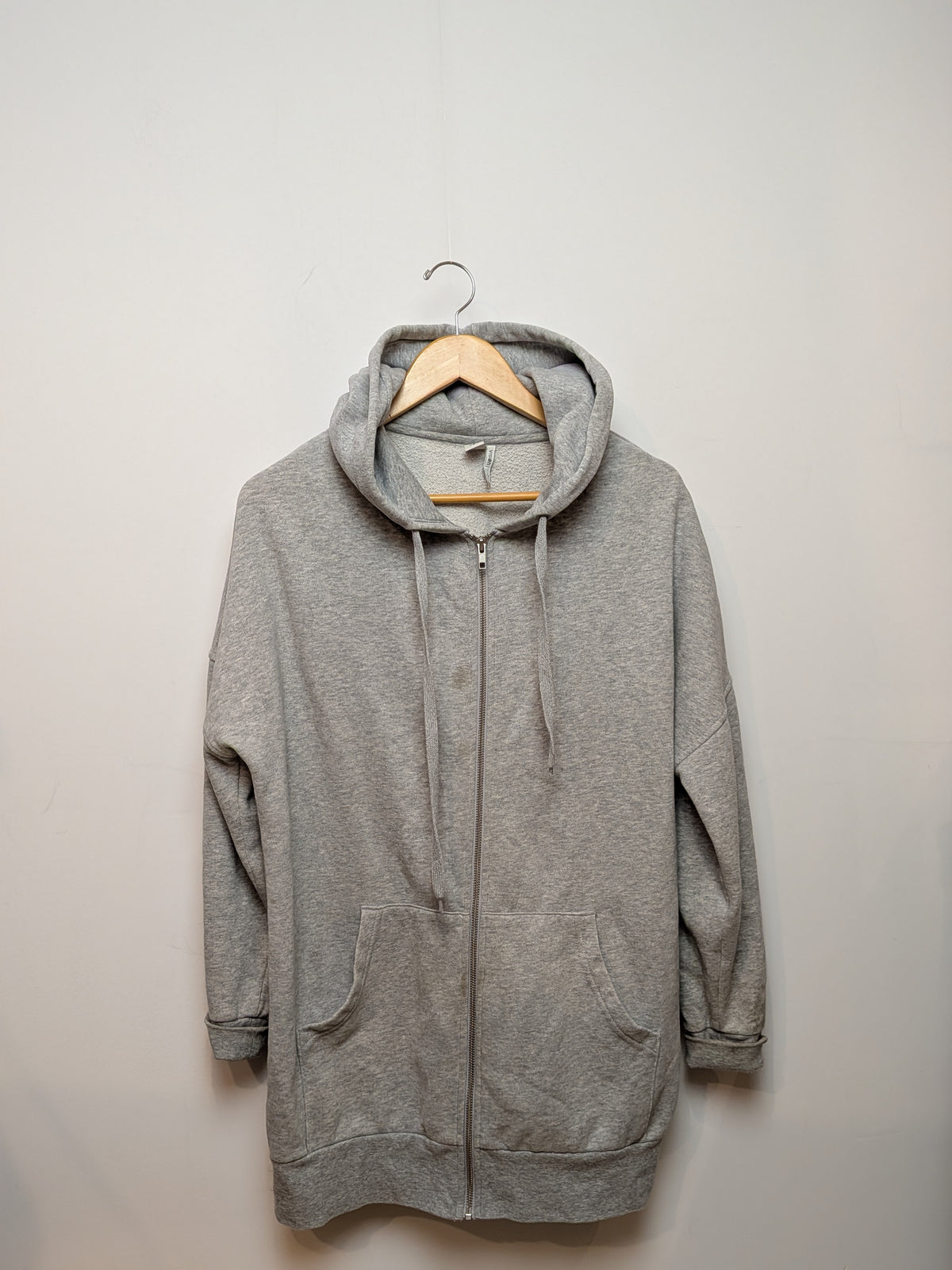 twik Veste zippée molleton gris chiné capuchon Décontracté M