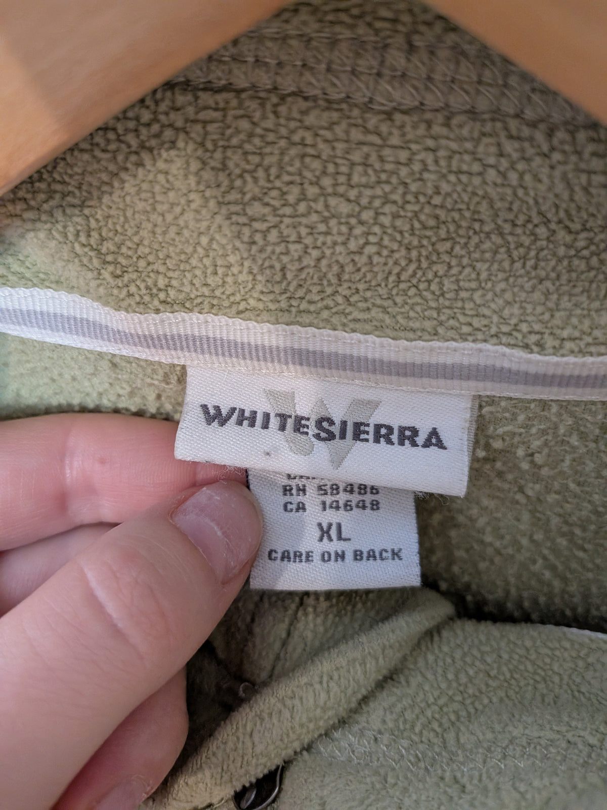 WHITE SIERRA Chandail polaire sauge col zippé Plein air XL