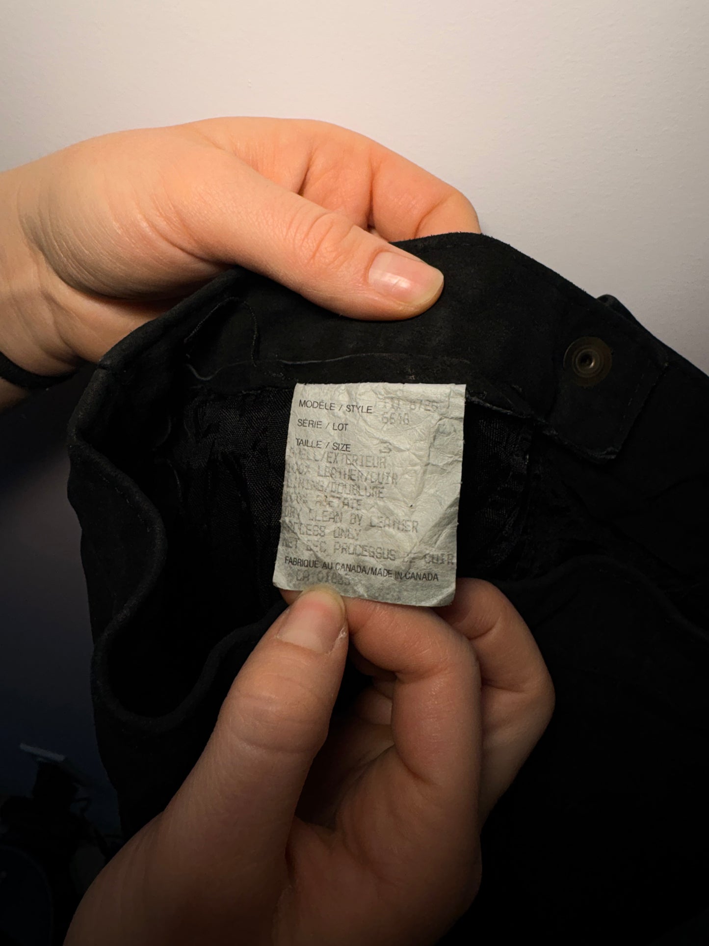 Jupe en cuire véritable