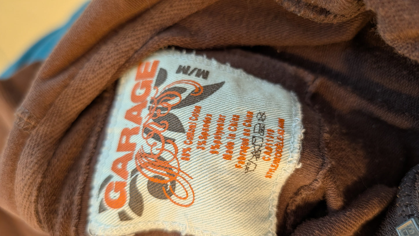 Hoodie Zippé – Garage (Brun)