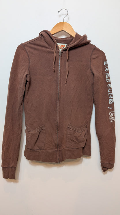 Hoodie Zippé – Garage (Brun)