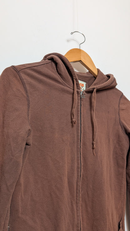 Hoodie Zippé – Garage (Brun)