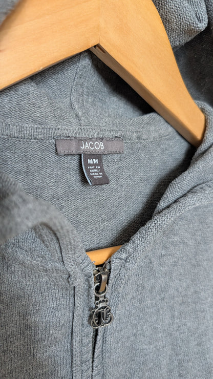 Hoodie Zippé en Tricot – Jacob (Gris)