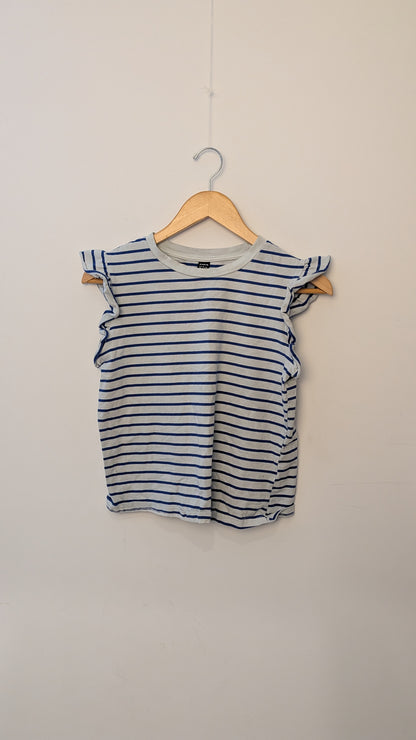 Haut à volants rayé – SHEIN (Bleu et Gris)