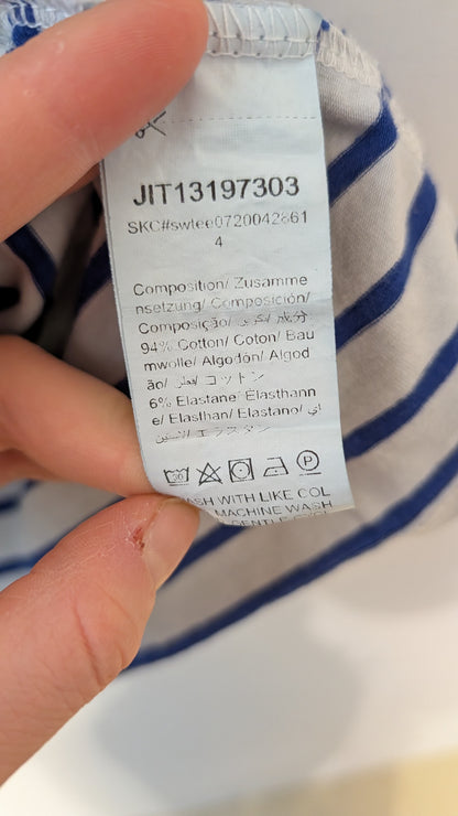 Haut à volants rayé – SHEIN (Bleu et Gris)