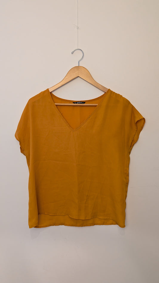 Blouse fluide – SHEIN (Moutarde)