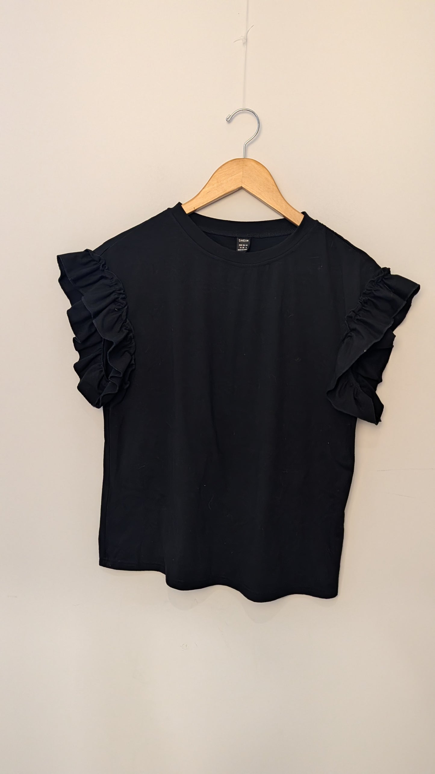 Haut à volants – SHEIN (Noir)