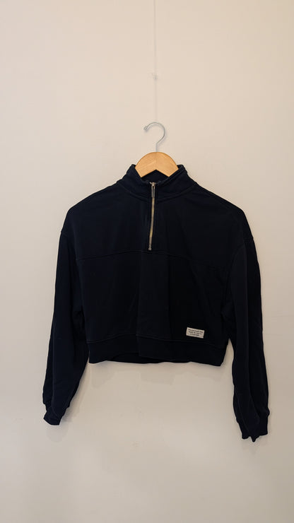 Hoodie écourté zippé – H&M (Noir)