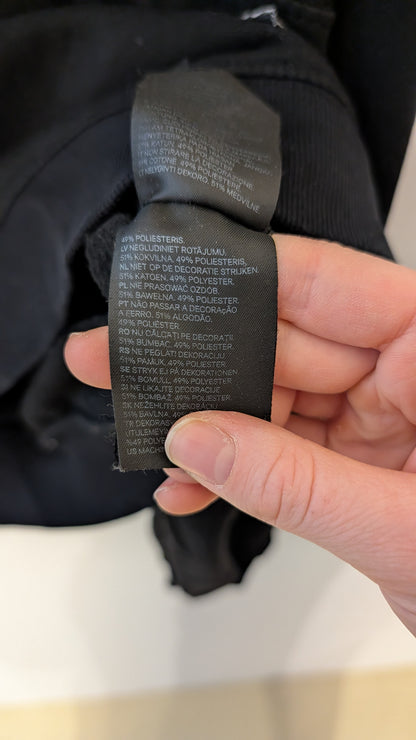 Hoodie écourté zippé – H&M (Noir)