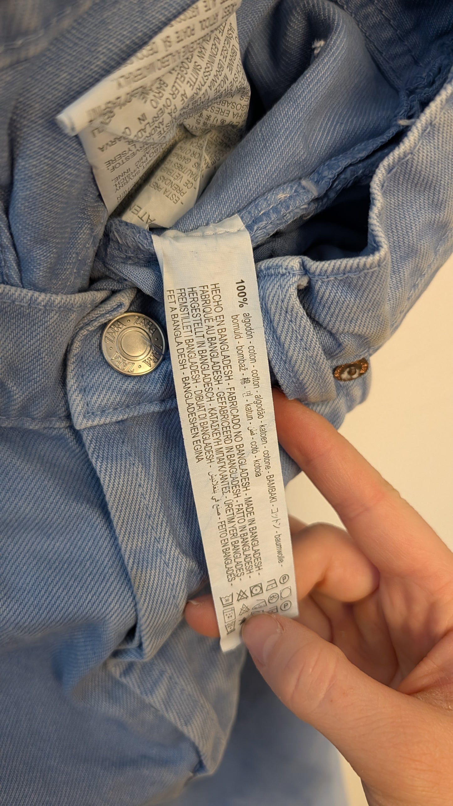 Jean à coupe droite – Zara (Bleu Clair)