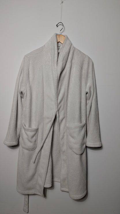 Robe de chambre pelucheuse – Ardène (Blanc cassé)