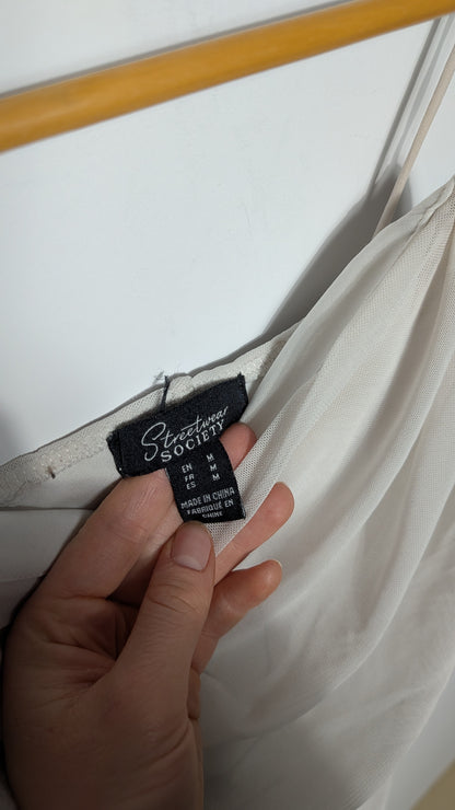 Robe blanche moulante - Streetwear society - M