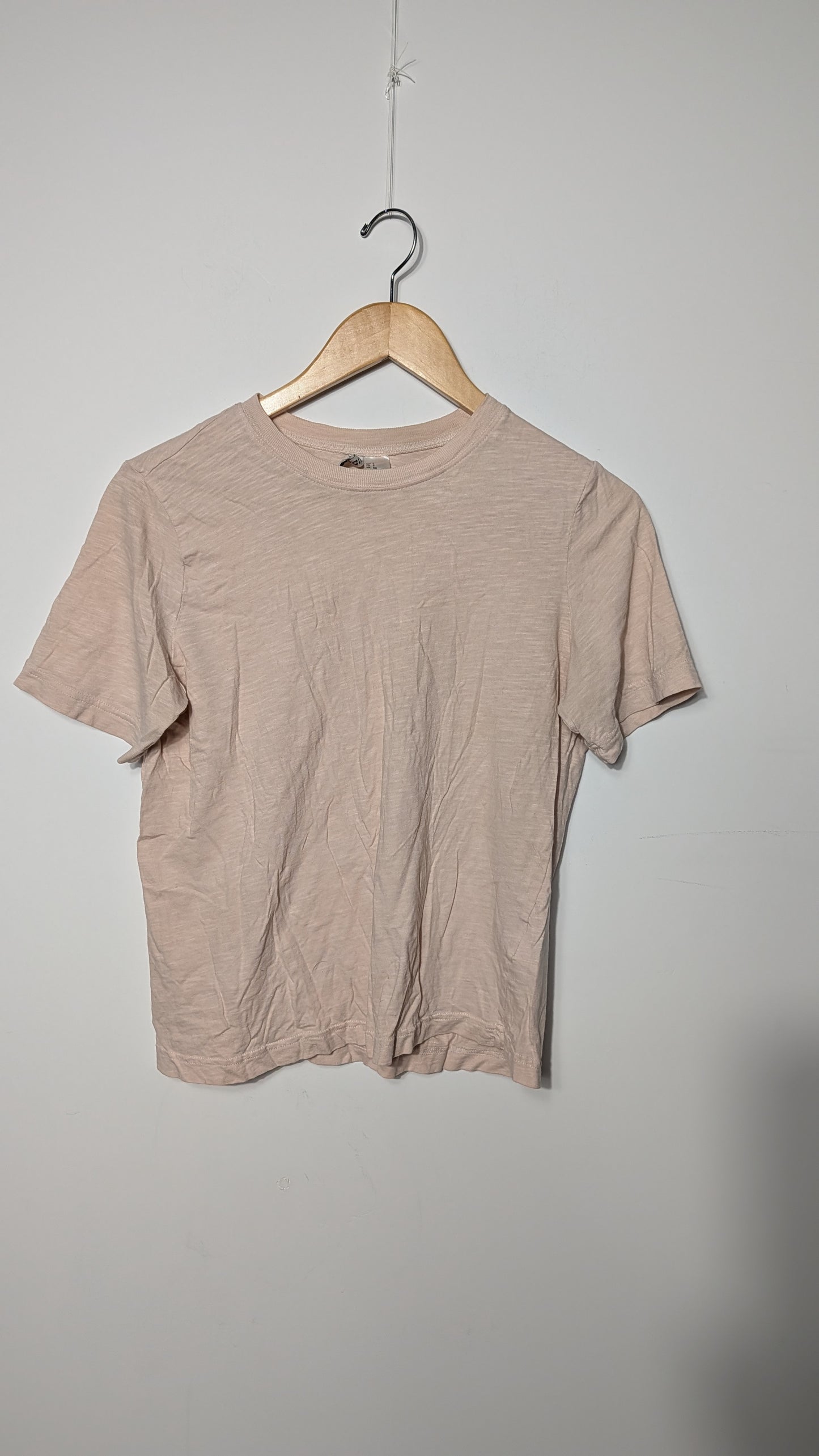 T-shirt basique texturé – H&M Divided (Rose pâle - S