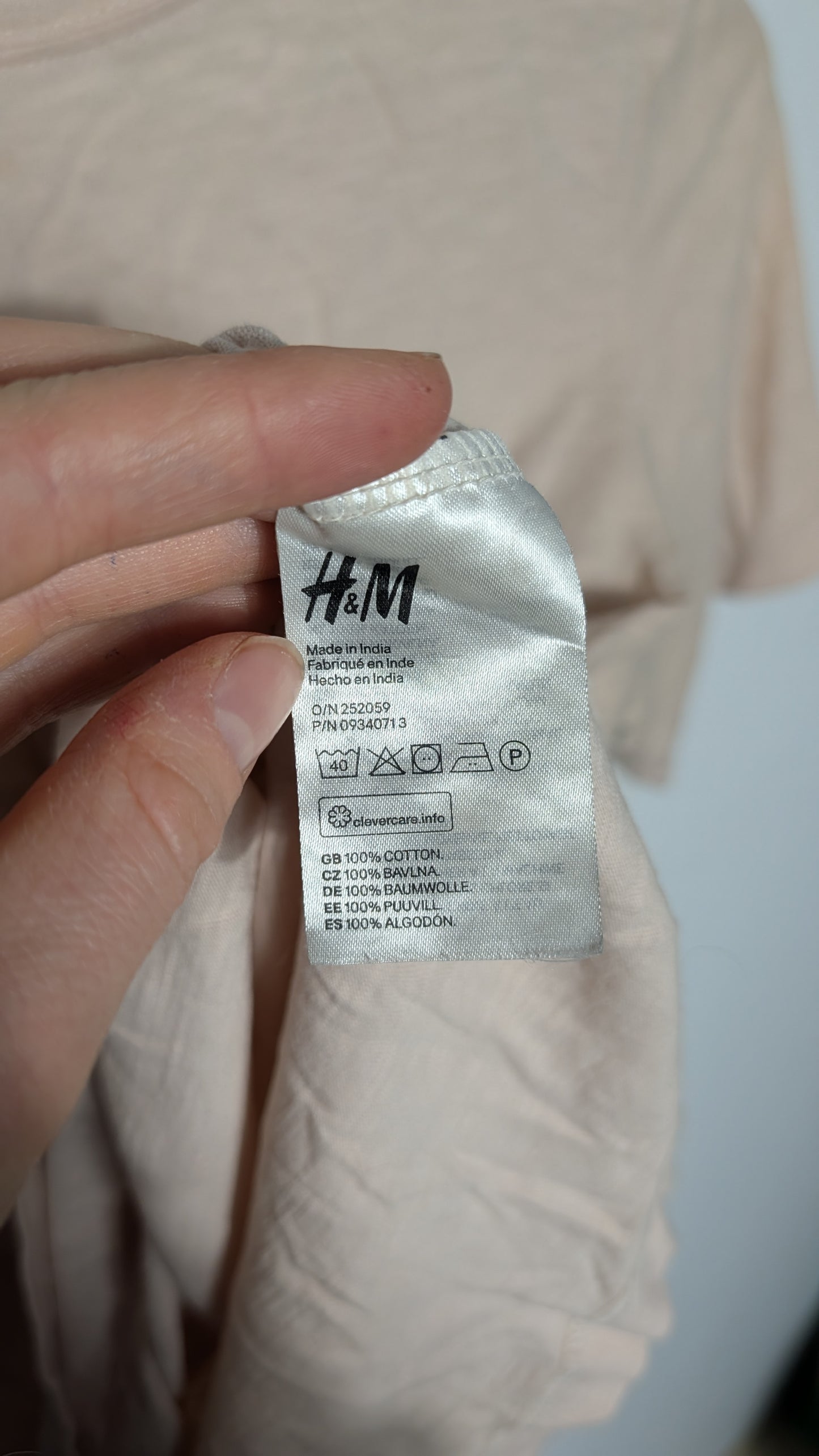 T-shirt basique texturé – H&M Divided (Rose pâle - S