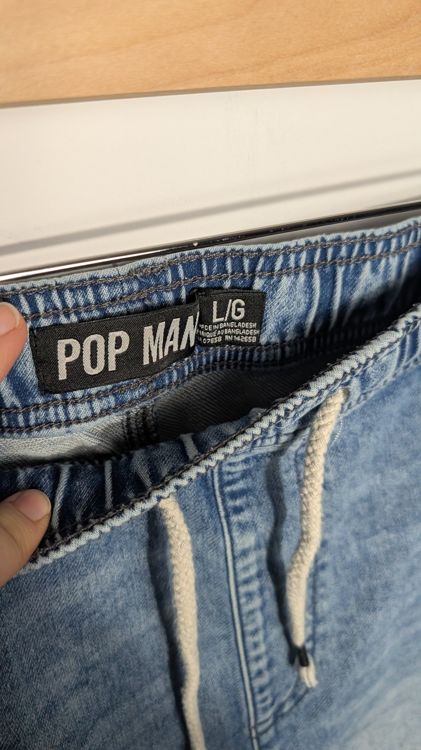 Short denim – POP MAN (Bleu Délavé) - L