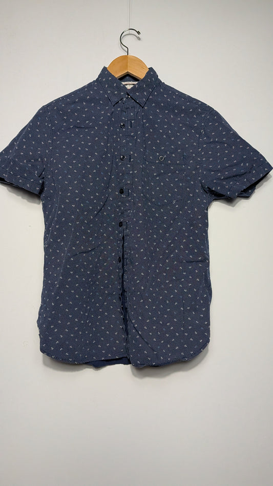 Chemise à motifs – Denim & Flower (Ancre)