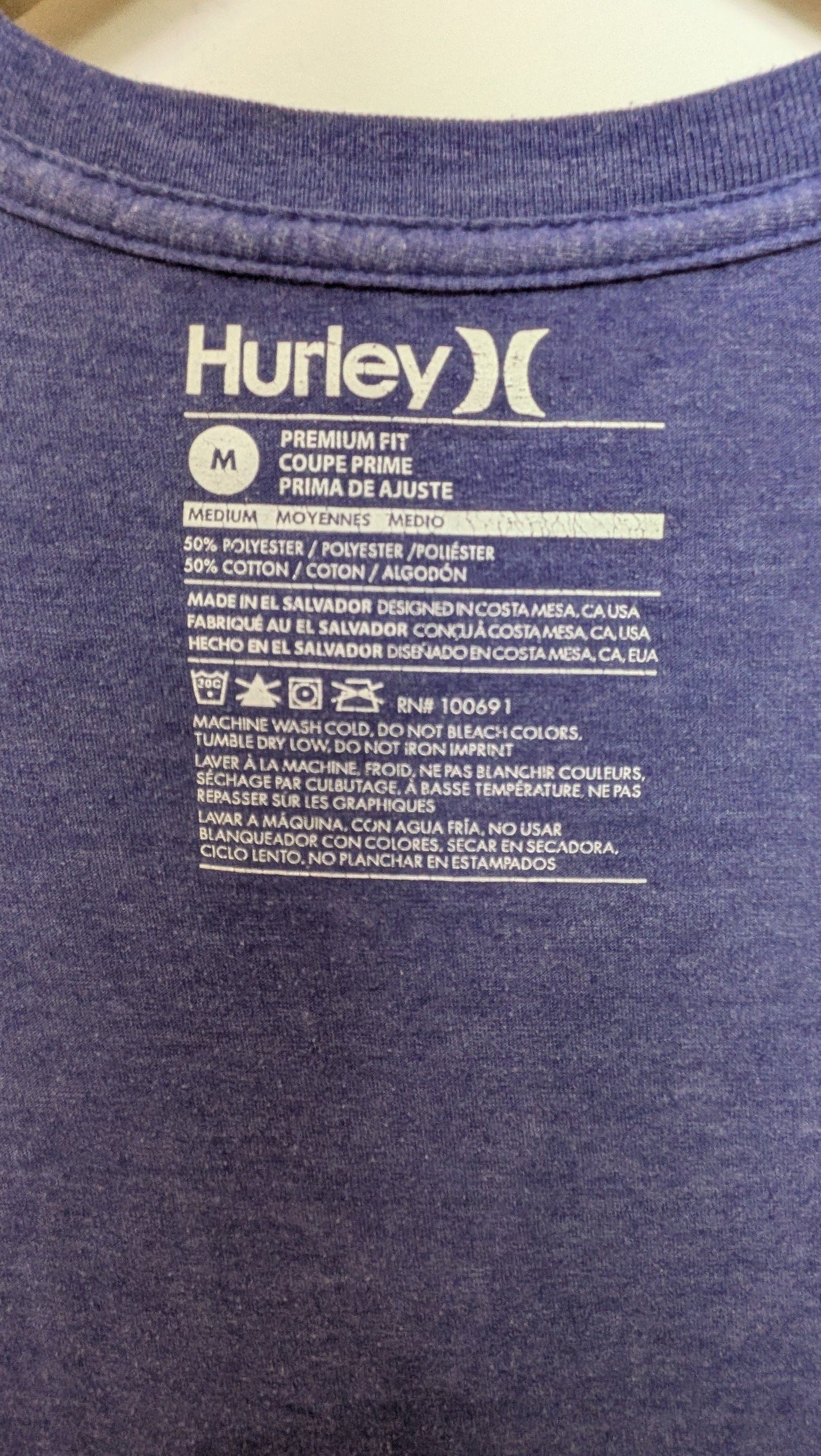 T-shirt violet graphique - Hurley - M