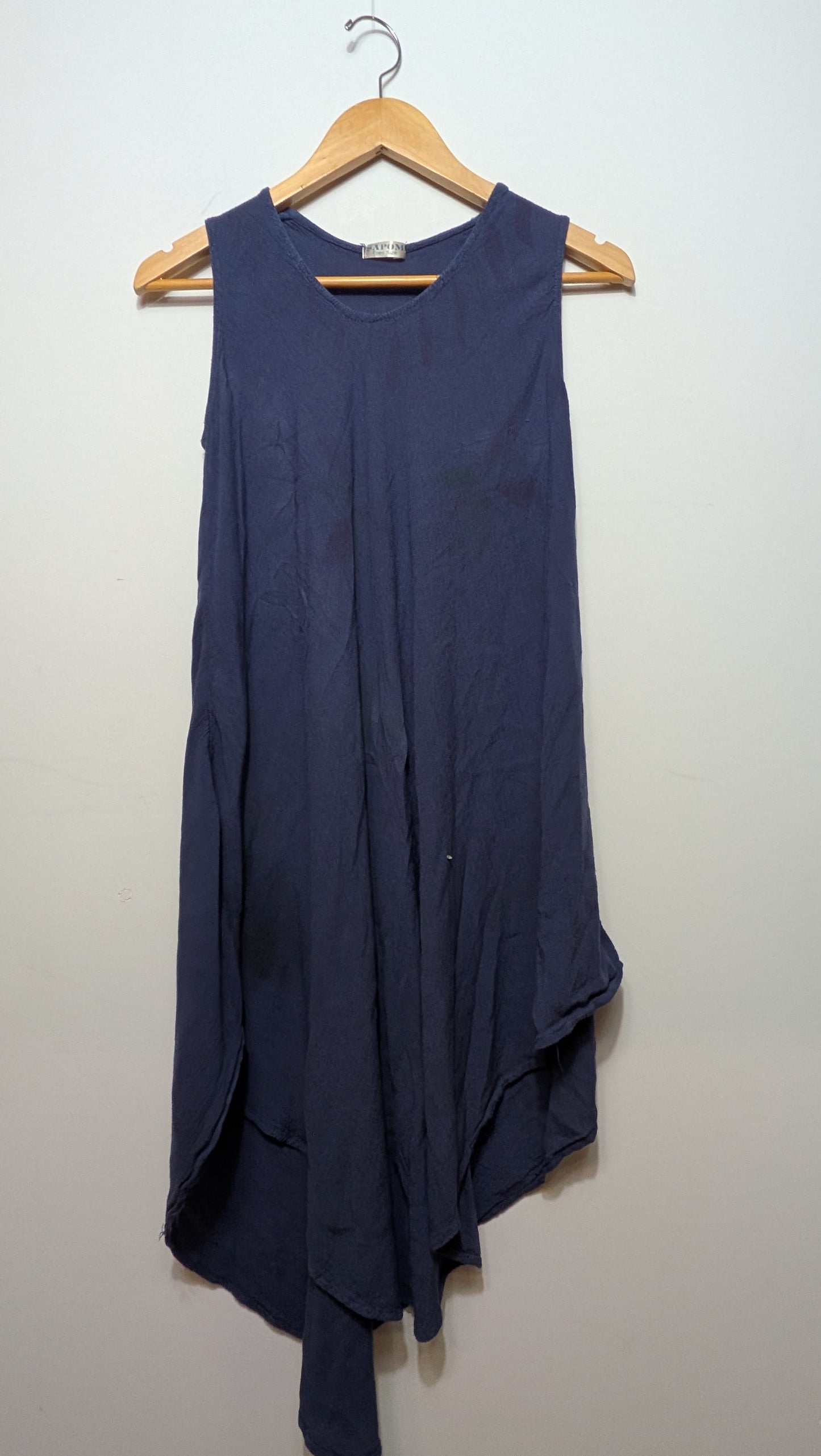 Robe asymétrique bleu nuit - SAPOM - Unique
