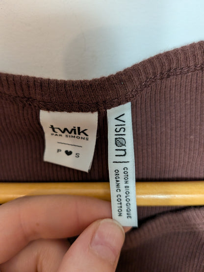 Robe courte froncée chocolat - Twik - S