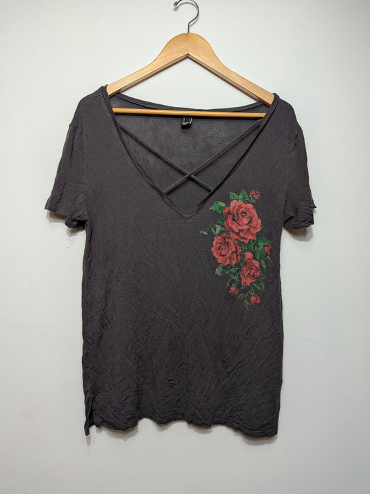 T-shirt roses graphiques - STREETWEAR SOCIETY - L