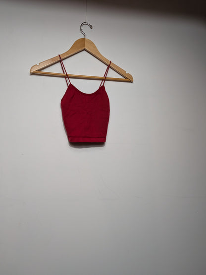 Crop top côtelé rouge - STREETWEAR SOCIETY - S