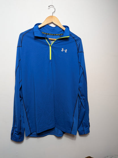 Chandail sport 1/4 zip bleu royal - Under Armour - L