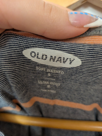 T-shirt ultra doux à rayures orange - OLD NAVY - L