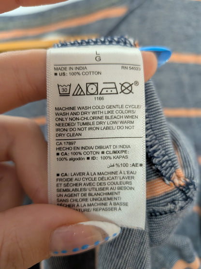 T-shirt ultra doux à rayures orange - OLD NAVY - L