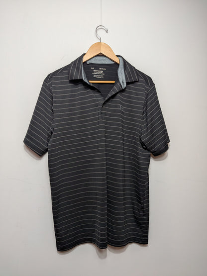 Polo technique ligné charcoal - Under Armour - L